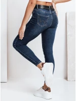 Dámske skinny džínsy námornícka modrá FashionStreet UY2817