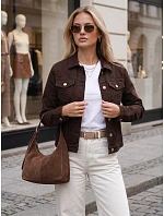 Dámska džínsová prechodná bunda, hnedá, FashionStreet TY5902 Dámska džínsová prechodná bunda, hnedá, FashionStreet TY5902