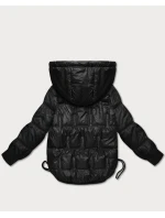 Prechodná bunda so šnúrkami na bokoch S'West black (B8292-1)