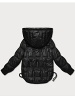 Prechodná bunda so šnúrkami na bokoch S'West black (B8292-1)