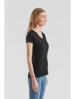 Fruit of the Loom Lady-Fit Iconic 150 V-Neck T Dámske tričko s výstrihom do V 16.1444 červené