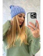 Fleecová čiapka Iwona K221 modrá