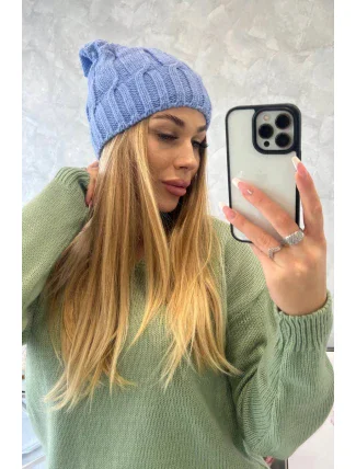 Fleecová čiapka Iwona K221 modrá