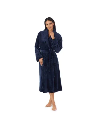 Dámsky župan YI2022688F 400 tm. modrý - DKNY Dámsky župan YI2022688F 400 tm. modrý - DKNY