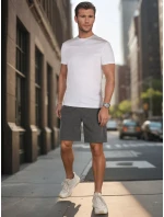 Pánske tmavosivé teplákové šortky FashionStreet SX2484 Pánske tmavosivé teplákové šortky FashionStreet SX2484