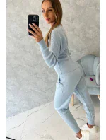 Dvojdielna súprava svetrov v modrej farbe