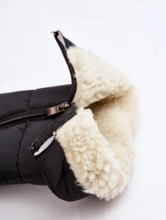 Damskie Ocieplane Śniegowce Progress PROGJ-22-136 Czarne