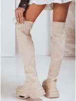 FashionStreet béžové dámske ponožkové topánky ZY1322