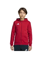 Detská mikina adidas Entrada 26 Full Zip Hoodie červená KH1781