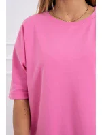 Sukienka oversize jasno różowa