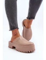 Dámske papuče na platforme Big Star - béžové Dámske papuče na platforme Big Star - béžové