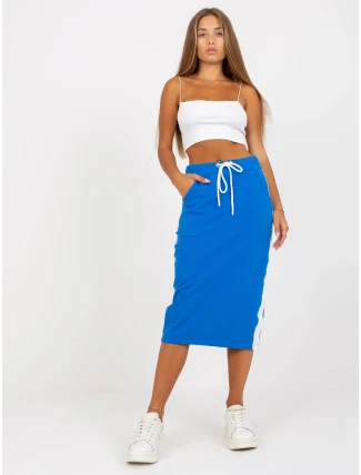 Dámska tepláková sukňa RV SD 8073.73P Tmavomodrá s bielou - Rue Paris Dámska tepláková sukňa RV SD 8073.73P Tmavomodrá s bielou - Rue Paris