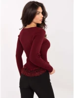 Dámsky sveter PM SW YIS1027.85 Burgundy - FPrice