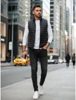 Pánska prešívaná vesta čierna FashionStreet TX5084