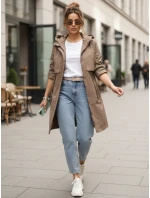 Dámska prechodná bunda parka béžová FashionStreet TY5555