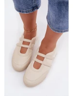 Sportovní dámské baleríny s pásky Béžové Farvessa