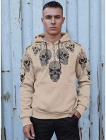 Pánska mikina s kapucňou béžová FashionStreet BX5842
