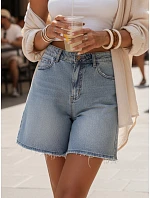 Dámske džínsové šortky modré FashionStreet SY0499