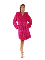 Dámsky župan Lilly extra s kapucňou 3/4 jedna veľkosť 3320 malinová - Vestis Dámsky župan Lilly extra s kapucňou 3/4 jedna veľkosť 3320 malinová - Vestis