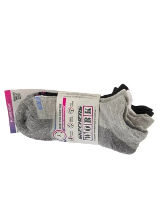 Skechers 3pk Work Lowcut dámske ponožky S119052-GRBK Grey One Size