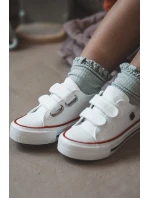 Dziecięce Trampki Na Rzepy BIG STAR HH374199 Białe