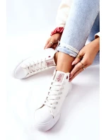 Damskie Wysokie Trampki Cross Jeans II2R4033C Białe