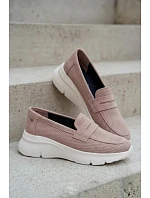 Dámske mokasíny z prírodného semišu na platforme Vinceza Beige Dámske mokasíny z prírodného semišu na platforme Vinceza Beige
