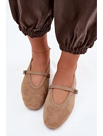 Balerínky s opaskom Eco Suede Felora