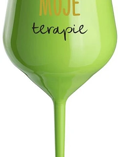 MY THERAPY - zelený nerozbitný pohár na víno 470 ml