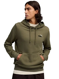 Pánska mikina Puma ESS 2 Color Small No.1 Logo Hoodie olive 684719 81 pánska
