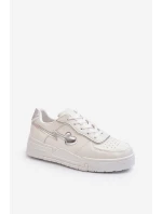 Sneakersy Damskie Na Platformie Białe Zeparine