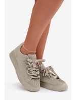 Ozdobené dámské tenisky zelené Calissea