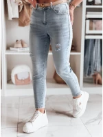 Dámske džínsové nohavice mom fit MOMWAY blue FashionStreet UY2489 Dámske džínsové nohavice mom fit MOMWAY blue FashionStreet UY2489