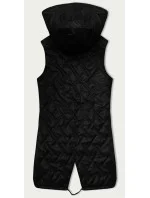 Čierna dámska prešívaná vesta s kapucňou S'West (B8339-1)