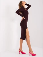 EM SK 783 šaty.41P tmavohnedá