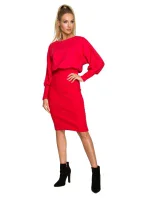 M690 Kombinované pletené šaty - čierne