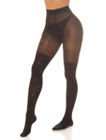 Dámske sexy pančuchy "Hearts" SH6718 čierne - In-StyleFashion