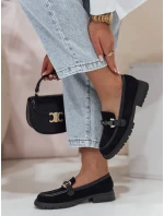Dámske mokasíny s plochou podrážkou LOFINKA black FashionStreet ZY0798 Dámske mokasíny s plochou podrážkou LOFINKA black FashionStreet ZY0798