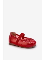 Balerinki Dziecięce Z Kokardką Czerwone Jellema