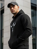 Pánska mikina s potlačou lebky býka čierna FashionStreet NX0060B