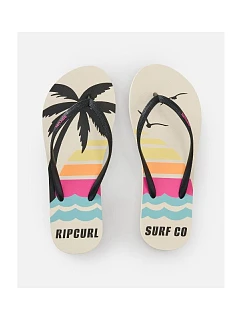 Dámske šľapky RIP CURL Mixed Bloom Open Toe, hnedé