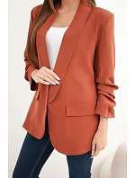 Elegantný sako s klopami, hnedé Elegantný sako s klopami, hnedé