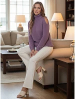 Dámsky sveter GOLFIVA Lilac FashionStreet MY2409 Dámsky sveter GOLFIVA Lilac FashionStreet MY2409
