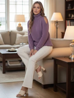 Dámsky sveter GOLFIVA Lilac FashionStreet MY2409