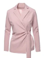 K056 Sako s opaskom na zaväzovanie - čierne