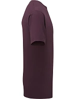 Tričko Fruit of the Loom Pure Cotton T z hrubej bio bavlny 16.1362 tmavá slivka