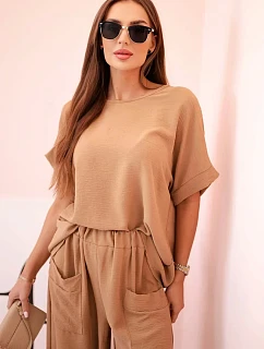 Súprava viskózová blúzka + ťavie nohavice