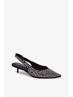 Dámske sandále Kitten Heel s prackami, čierne, Madden Dámske sandále Kitten Heel s prackami, čierne, Madden