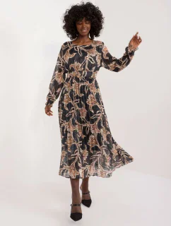 DHJ SK 13928 Šaty.42 čierna a béžová