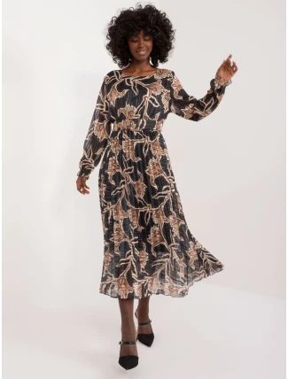 DHJ SK 13928 Šaty.42 čierna a béžová